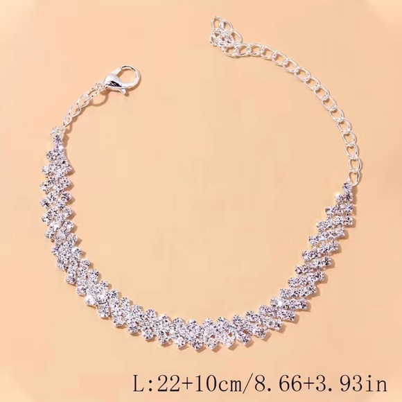 Rhombus Rhinestone Beaded Tennis Chain Anklet
Elastic Beach Ankle Bracelet - Picture 4 of 4